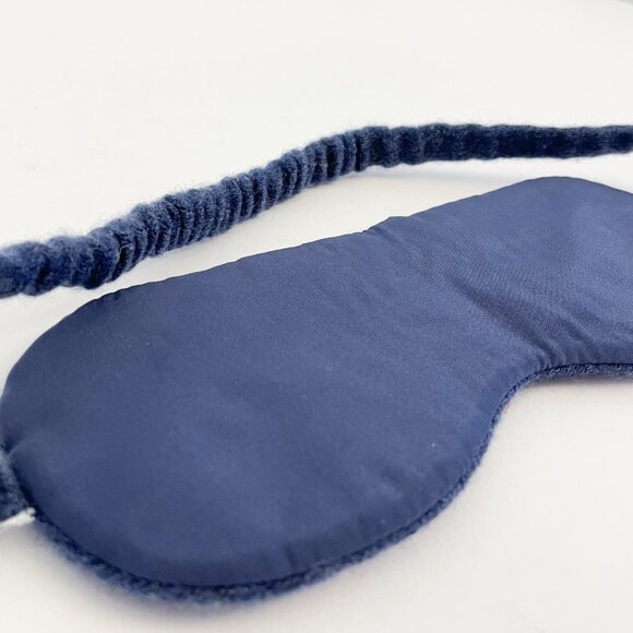 NWT Calme by Johnny Was 100% Cashmere & Silk Navy Sleeping Eye Mask - Picture 4 of 6